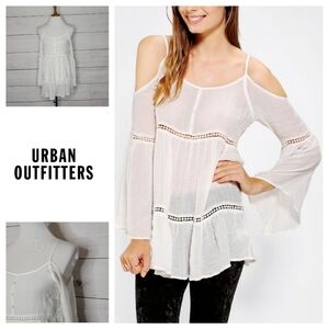 Urban Outfitters Staring At Stars Gauze Cold Shoulder Tunic NWT